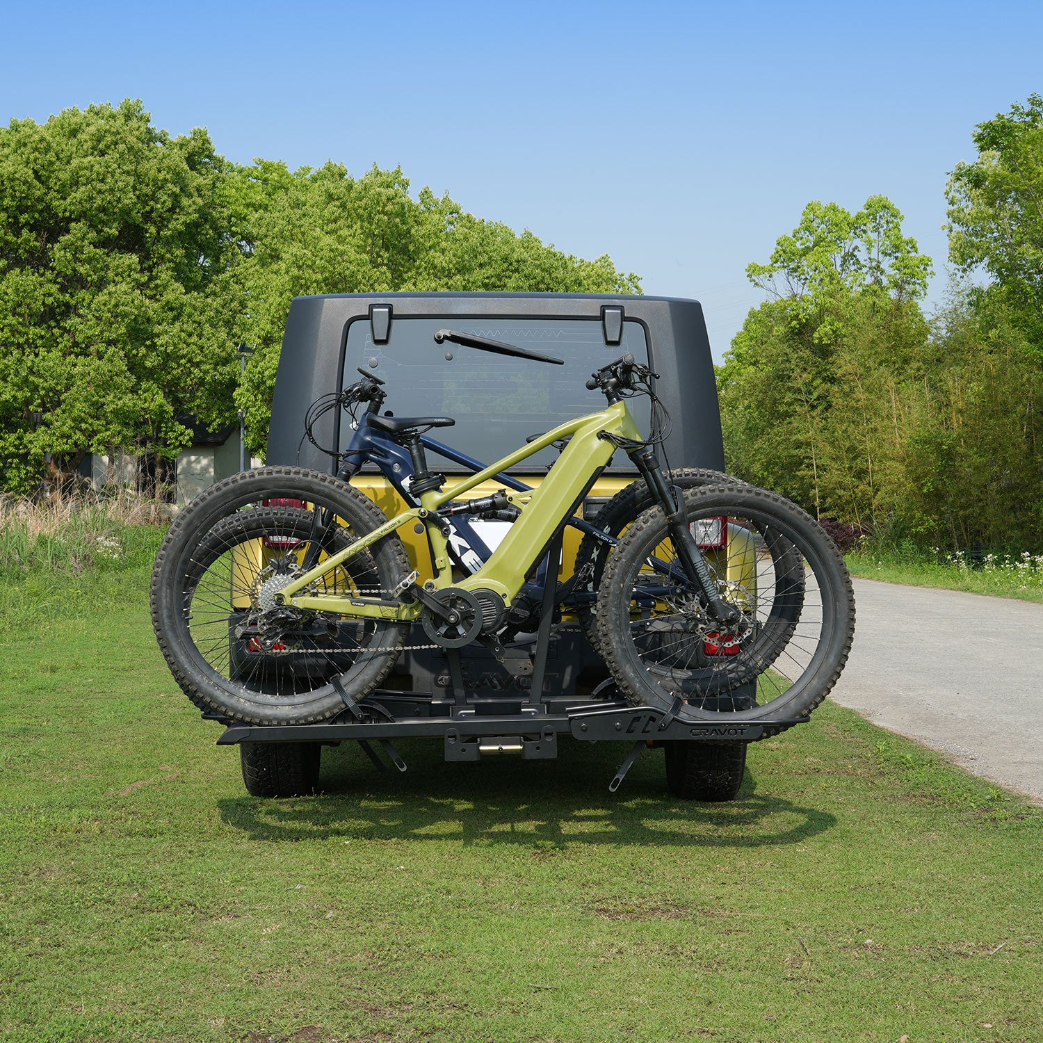 CRAVOT CyberRack E2 Hitch 2 EBike Rack With Ramp, 200 Lbs Capacity Electric Bike