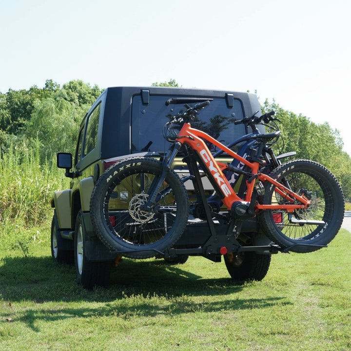 Light weight hitch bike rack