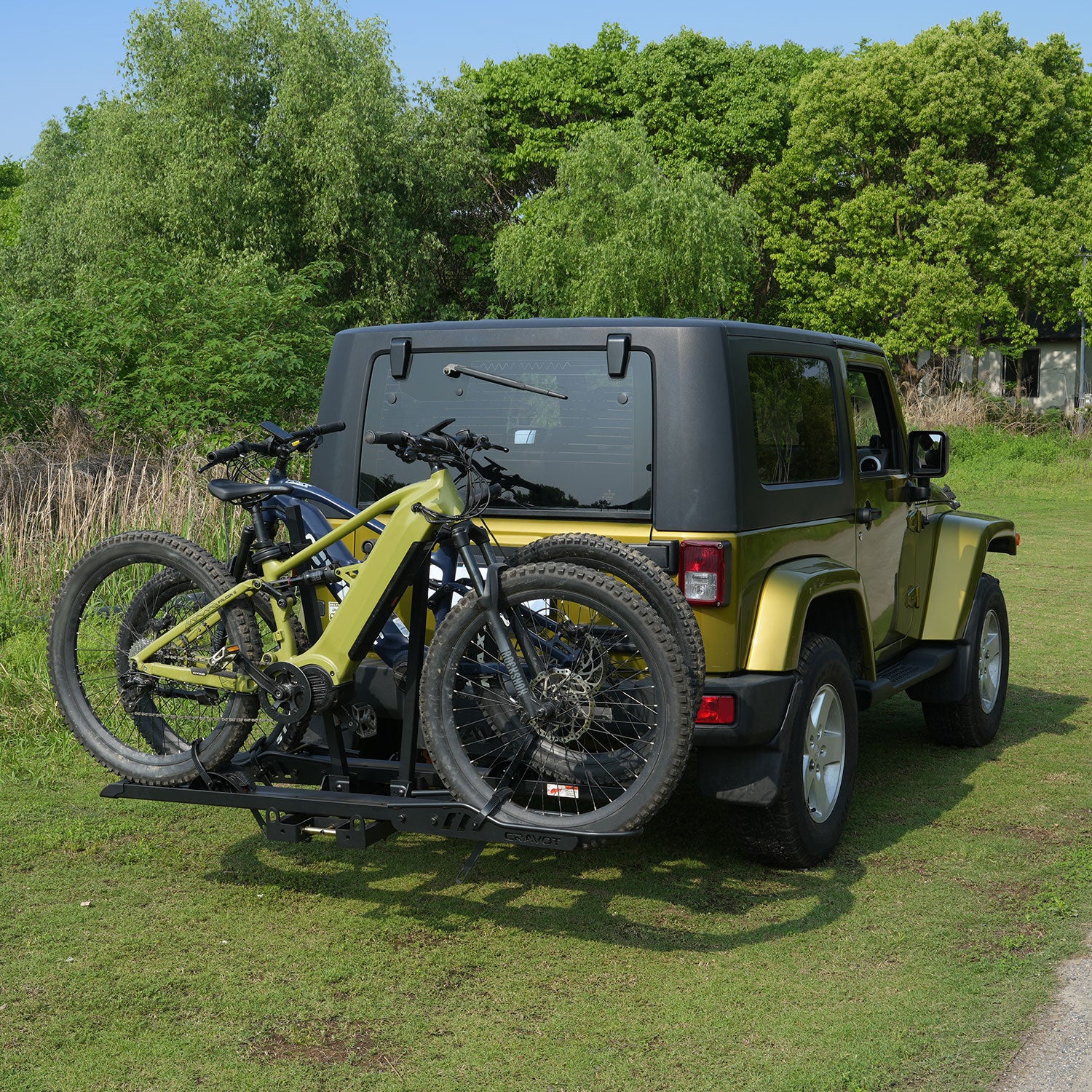 Hitch Rack With Ramp CRAVOT CyberRack S2 Hitch Bike Rack – 300 lbs, Ramp – BestPickBikes