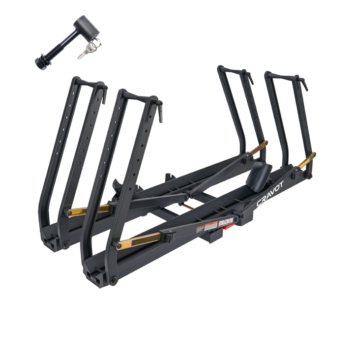 CRAVOT MagRack X2 Max Foldable Hitch Bike Rack-Tire Mount